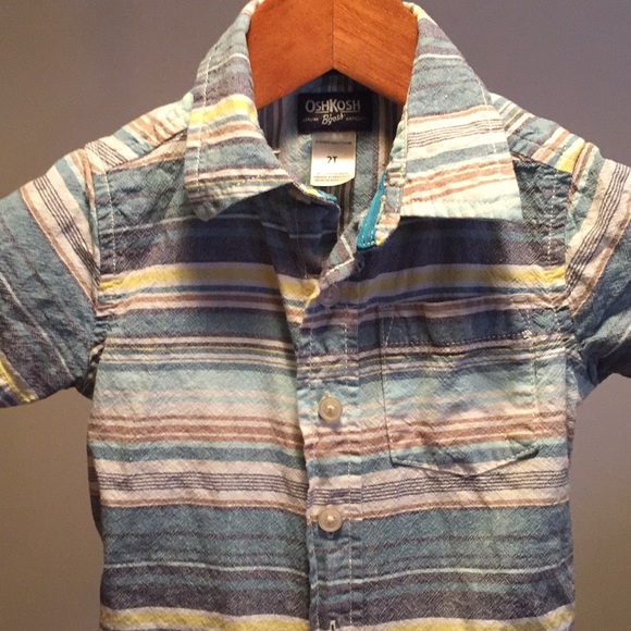 OshKosh B'gosh short sleeve button down tee shirt - Picture 3 of 4